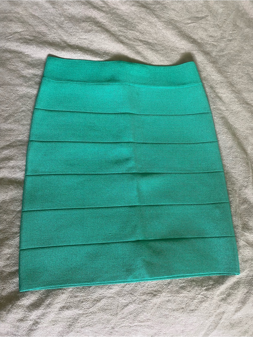bebe Teal Bandage Pencil Skirt
